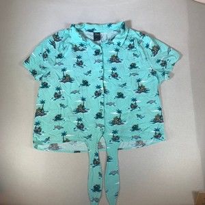 Disney D23 Mickey PLUTO Donald Duck Island Safari Tie Shirt 2XL AOP Our Universe